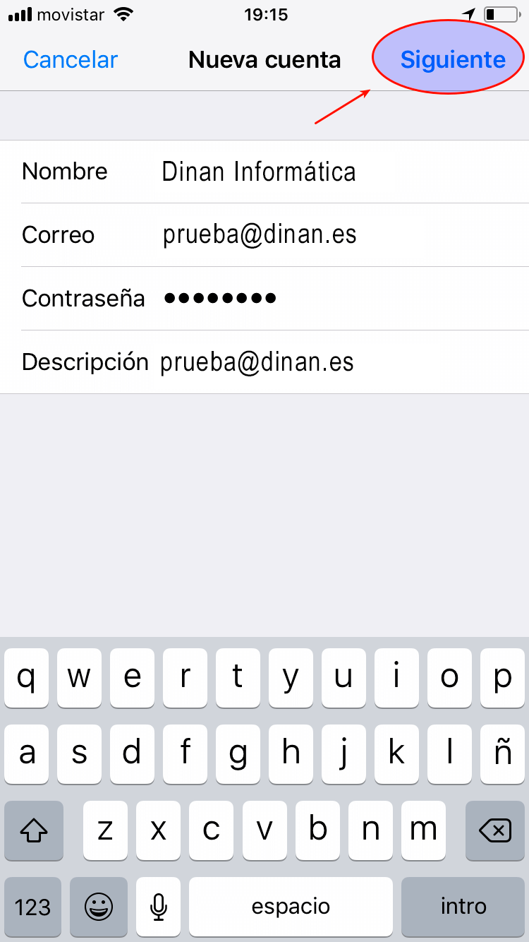 Configurar correo en iPhone 5