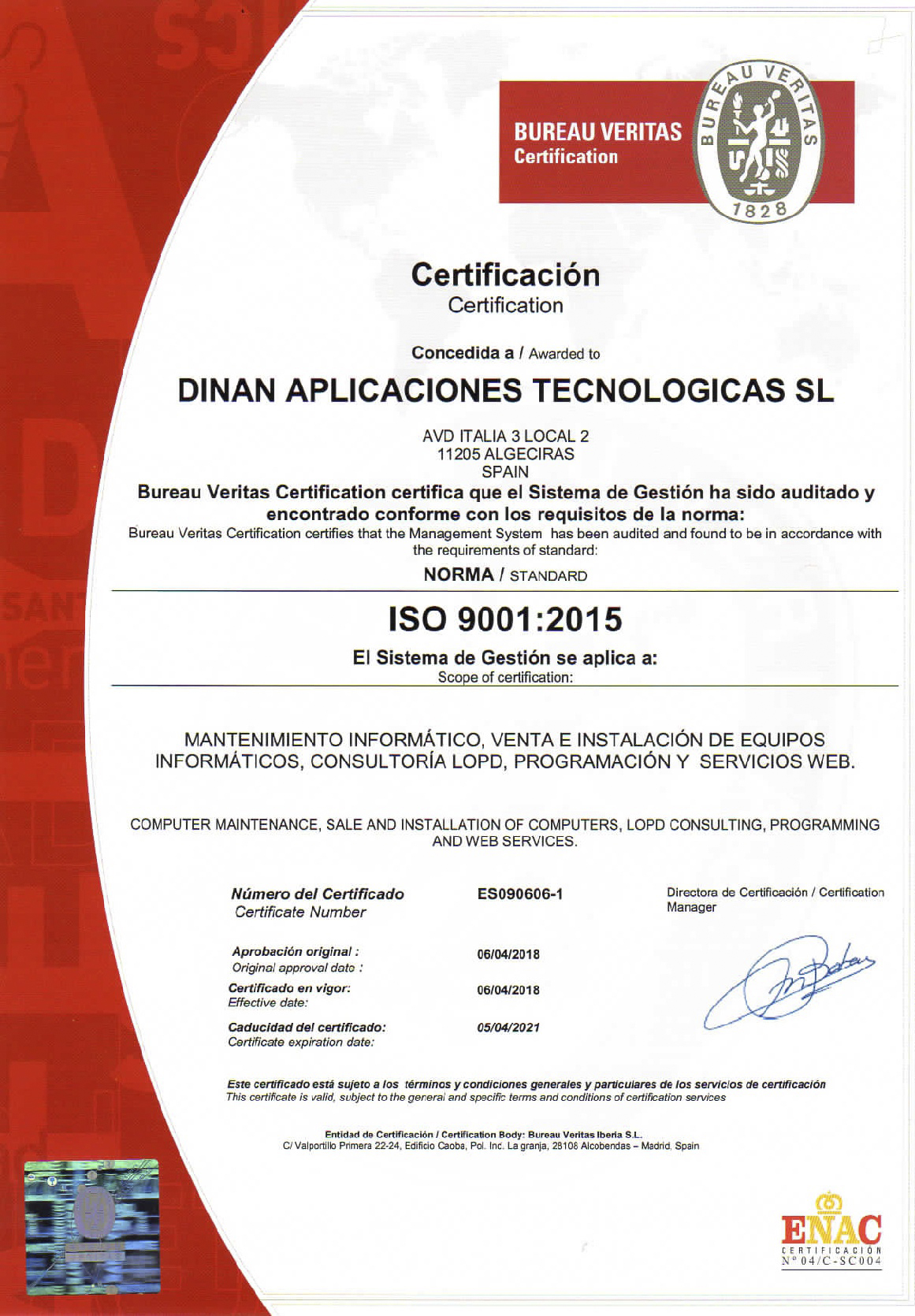 Empresa de Algeciras Certificada
